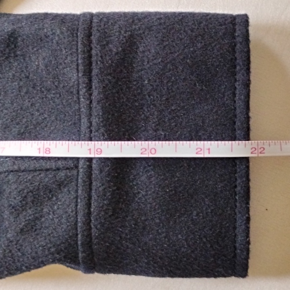 EUC 23ku Merino Wool Cashmere Single Button Hooded Coat Japan 36 S 6 Dark Navy - Picture 9 of 11